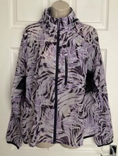 NEW M&S Goodmove Violet Mix Woven Lightweight Mesh Panel Run Jacket Size 14