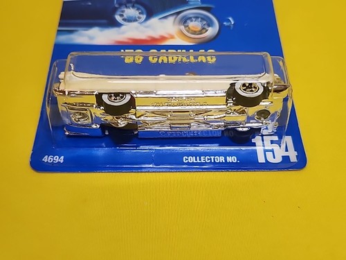 Tarjeta azul Hot Wheels '59 1991 Cadillac blanca con interior rojo #154 nueva en paquete 🔥 (A3) - Imagen 18 de 21