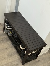 Two Step Show Rack Hallway Table Organiser - Black/Preowned