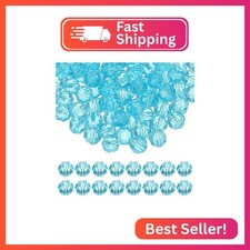 PATIKIL 8mm Round Crystal Beads, 100 Pcs Glass Faceted Ball Beads Loose Spacer B
