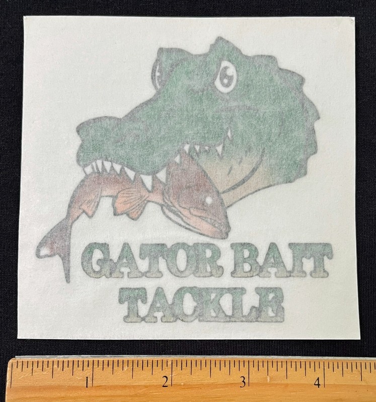Large Gator Bait Tackle Sticker Decal Fish Fishing Trolling Walleye Salmon Trout