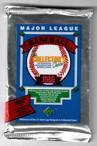 1989 Upper Deck Low Series Sealed Pack Possible Griffey Rookie