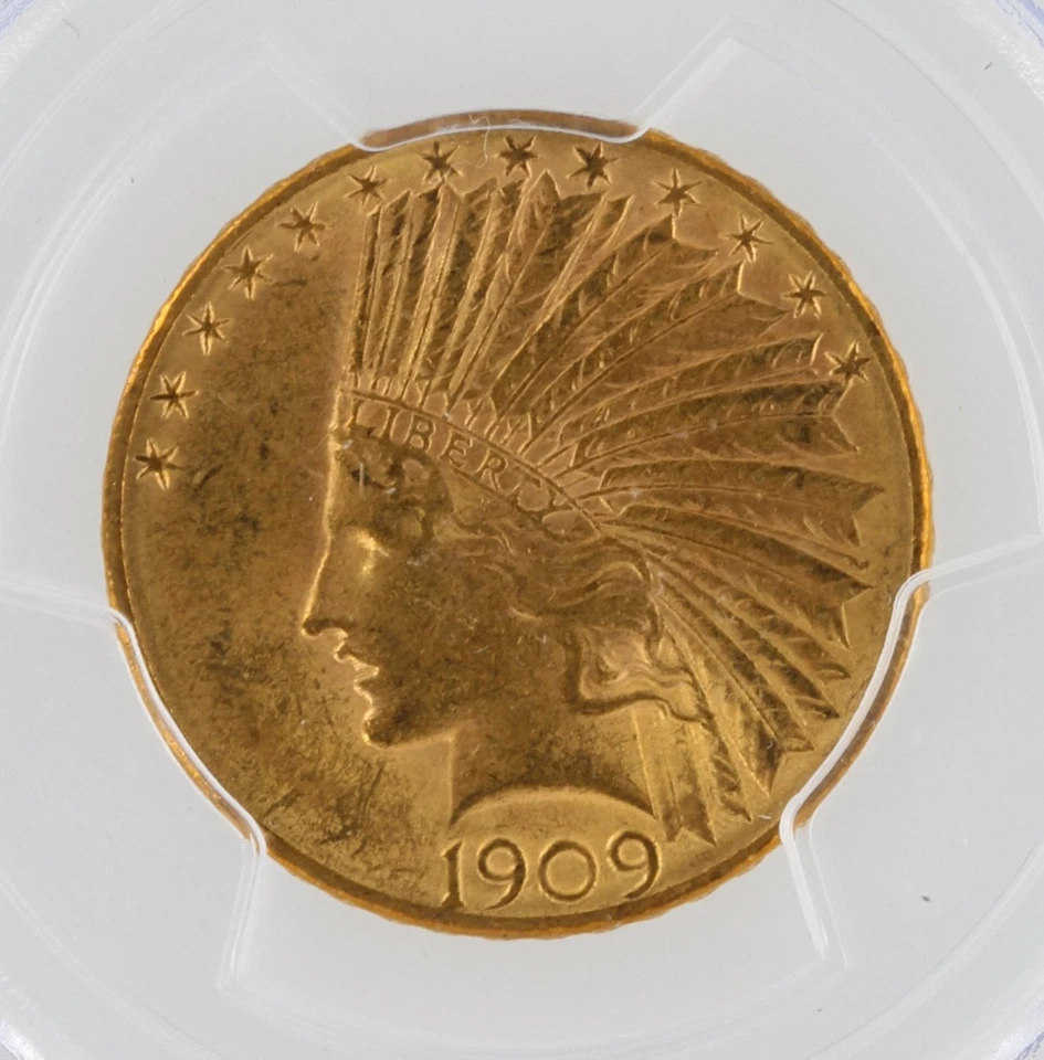 1909-D Indian Head Gold Eagle PCGS MS61 $10 Denver Minted Gold Coin - Image 2 of 4