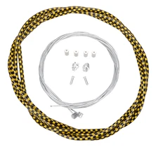 Basic Bicycle Brake Cable Kit for BMX/MTB - BLACK YELLOW CHECKERBOARD