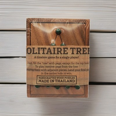 Solitaire Tree Wooden Sealed Puzzle Game for Single Player Thailand Perfect Fun