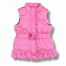 Lilly Pulitzer NWT Girls Large 8-10 Caylee Hibiscus Pink Bow Vest Puffer Snap