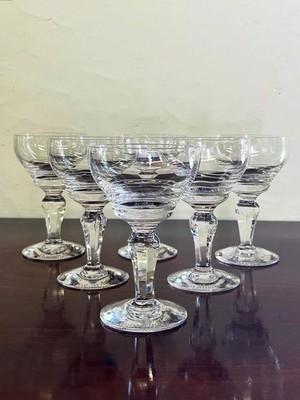 6er Set RMS Queen Mary Cunard White Star Line Kristall Cocktailgläser