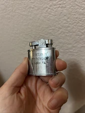 Vintage Silver Hidaco Shurlite Barber Japan Old Pocket Cigarette Lighter Tobacco