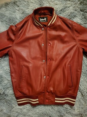 Schott College Jacke Teddy Rot