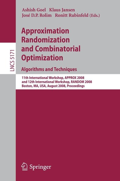 Approximation, Randomization And Combinatorial Optimization. Algorithms And Tech-image