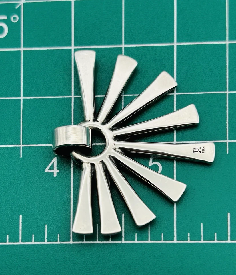 Colgante James Avery retirado de plata de ley 925 XL martillado Sunburst llamativo Foto 4 de 4