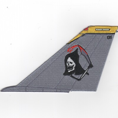 US NAVY VF-142 Swordsmen F-14 Tomcat Tailfin (Gray w/Grim Reaper / NO Text)
