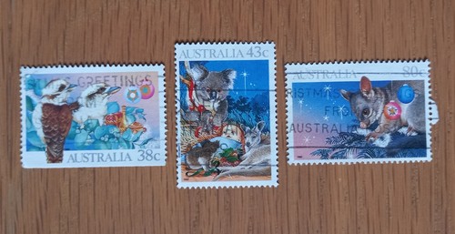 Complete Australia used stamp set: 1990 Christmas - 第 1/1 張圖片