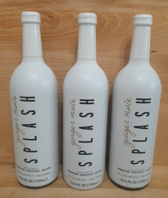 3 BTLS:  SPLASH PREMIUM COCKTAIL MIXERS  *Ginger Mule* non-alcoholic  ksh 25.4oz