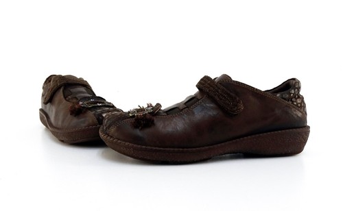 Ballerinas VENERA Spange Slipper Trachtenschuhe Halbschuhe Echtleder braun Gr 39 - Bild 8 von 9