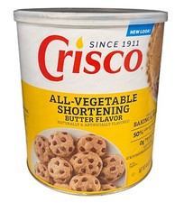 Crisco Butter Flavor All Vegetable Shortening 48 oz Canister