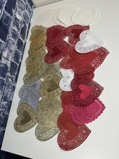 Mixed Lot of 47 Decoration /appreciation /Gifts Paper Hearts Valentines Red B15