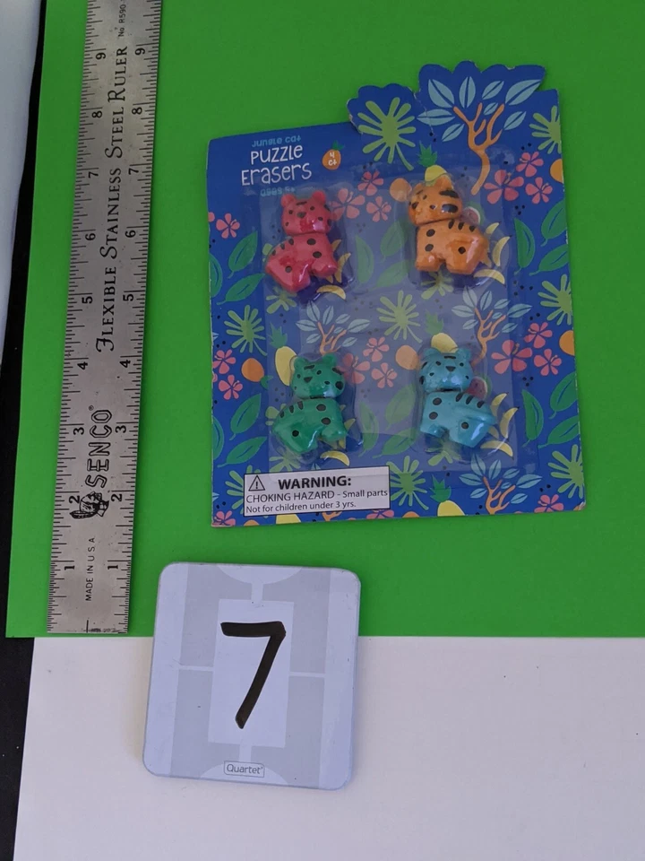 Gomas de borrar rompecabezas Jungle Cat Tiger 4 nuevas Foto 4 de 4