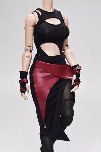 1/6 Scale Female Black Arm Sleeve Wristlet Collar Model For 12" Action Figures - Picture 4 of 8