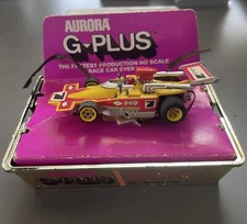 Aurora AFX G-Plus Lola T-330 Slot Car w/ original box #1731 Vintage