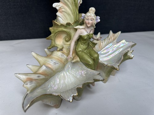Rare Antique German Bisque Saxony Art Nouveau Woman Sea Shells Carl Conta Boehme - Picture 8 of 21