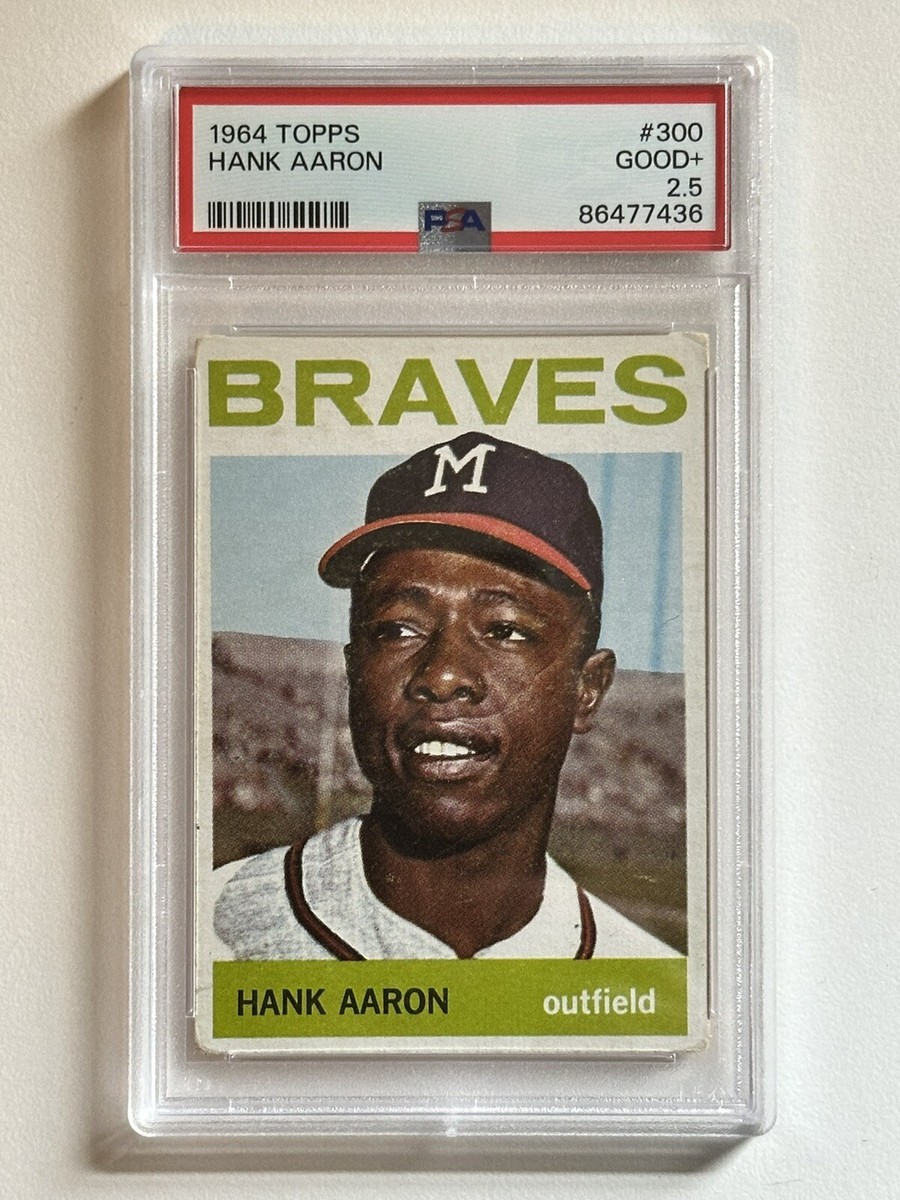 1964 TOPPS HANK AARON PSA 2.5 MILWAUKEE BRAVES HOF | eBay