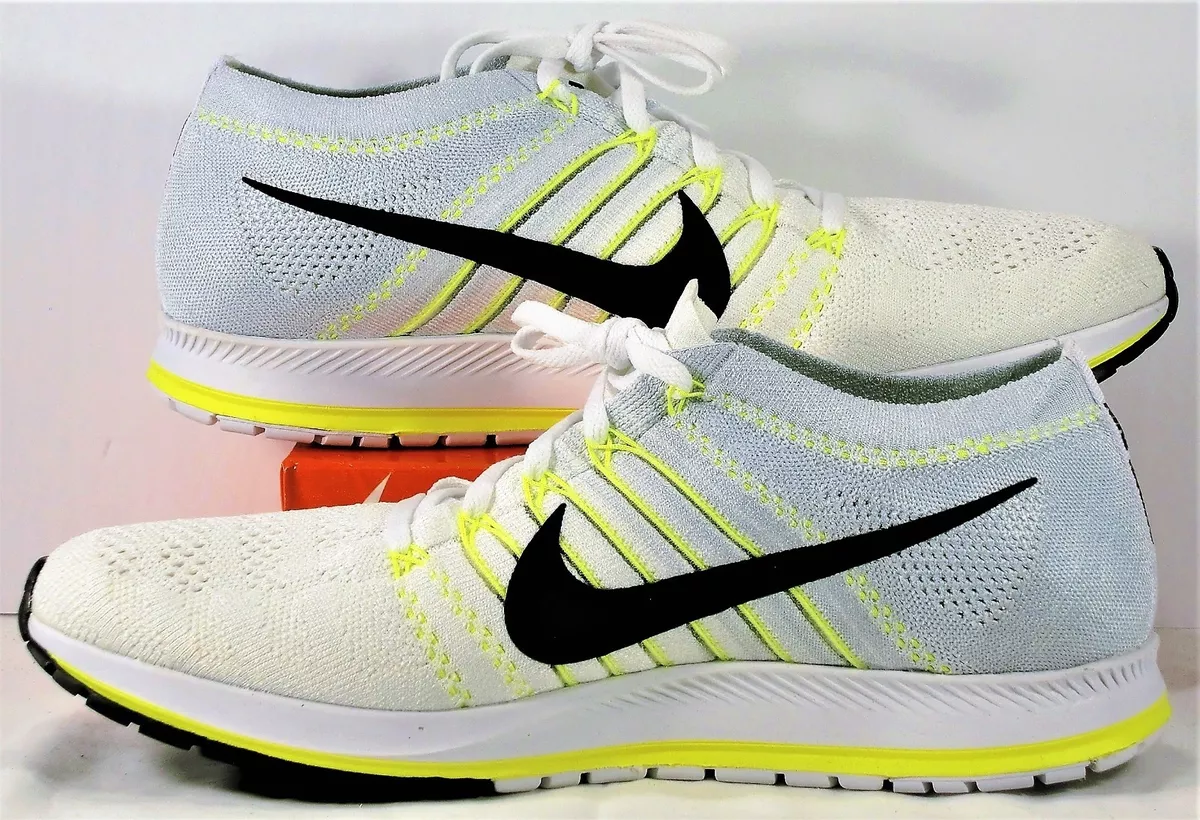 Pato Aumentar en casa Nike Flyknit Streak White &amp; Black &amp; Volt Womens 14.5 Mens Sz 13 NEW  835994 107 | eBay