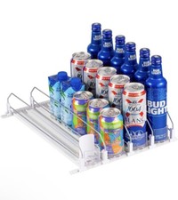 Rula Soda Can Organizer for Refrigerator, Self-Pushing Drink Organizer For Fridg