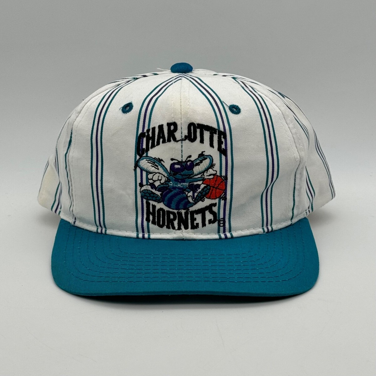 Charlotte Hornets サイン入りキャップ VTG 90s Charlotte Hornets Hat Snapback Cap NBA Basketball