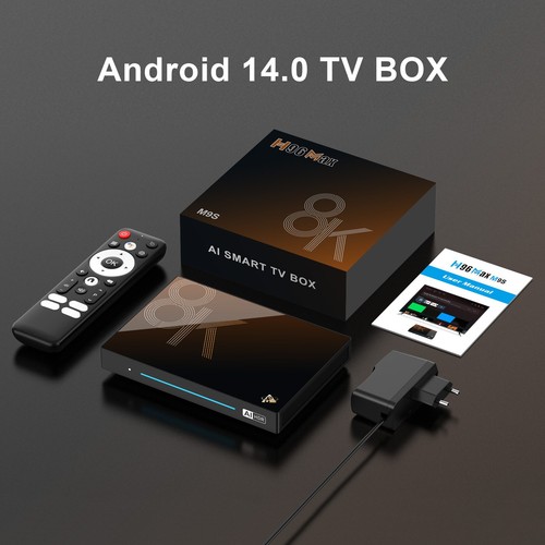 H96 Max M9S Android 14 TV Box RK3576 4G/8G 128G WiFi6 1000M 8K AV1 H.265 HDR Box - Imagen 9 de 21
