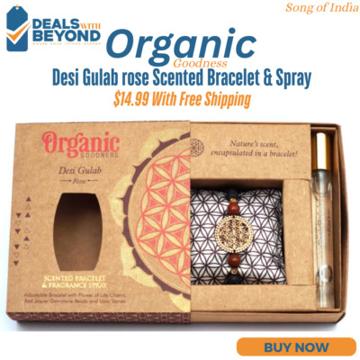 Song of India Desi Gulab rose Scented Bracelet & Spray