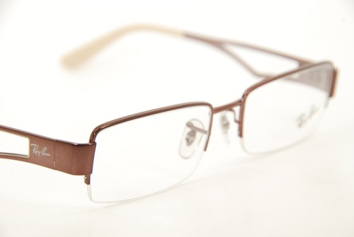 Monturas de gafas Ray Ban RB6167 2511 51 mm marrón beige raras auténticas - Imagen 5 de 12