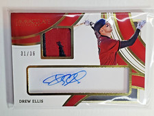 Drew Ellis 2022 Immaculate Collection Material 31/36 Autograph Jersey Patch Auto