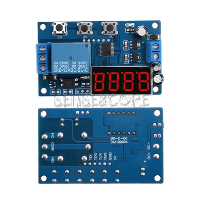 Digital Delay Timer Control Switch PLC Automation Module DC 12V LED Display