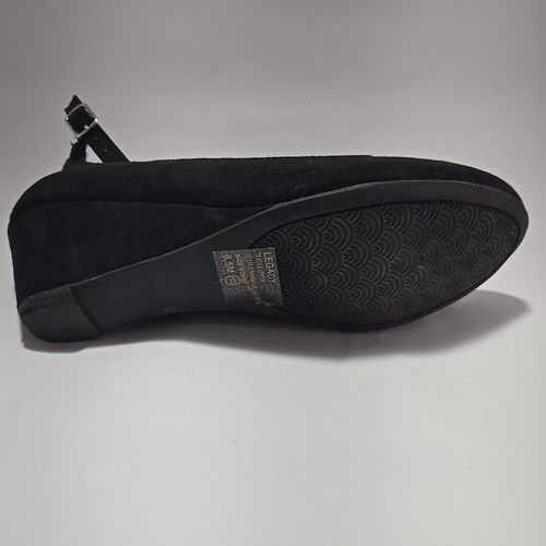 Pop Legacy Pump Shoes Womens 8.5 M Black Ankle Strap Wedge Comfort - Picture 9 of 16