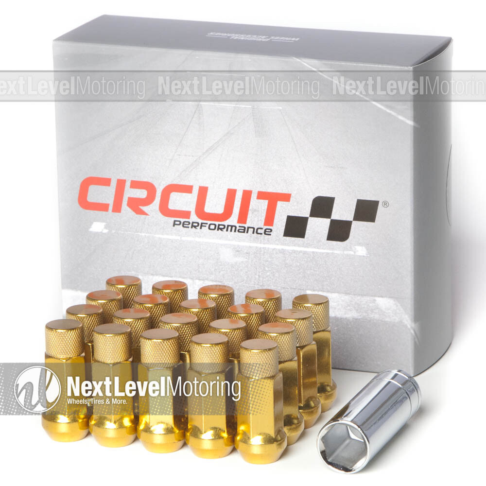 Circuit CP50 Extended Closed End Lug Nuts 12x1.25 Gold Fits