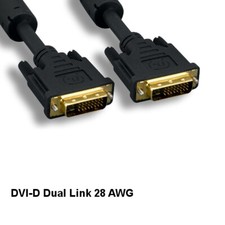 Kentek 25ft DVI Digital Cable Dual Link 24 1Pin 28AWG 9.9Gbps HDTV PC Porjector