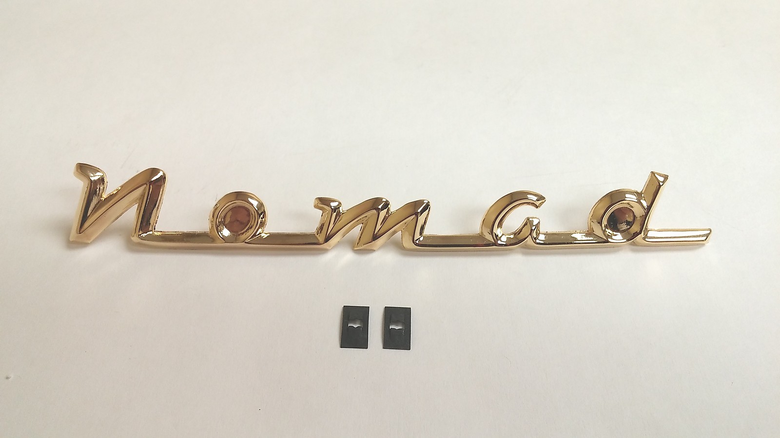 1955 1956 1957 Chevy Nomad Wagon Tailgate Emblem Script Gold Chevrolet ...