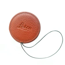 For Leica QP Q2  Q3 Q Genuine leather Lens Cap Lens Protection Cover Red Brown