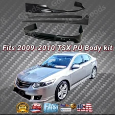 For 09-10 Acura TSX PU Type-S Style Body Set Front Lip Side Skirts Rear Diffuser