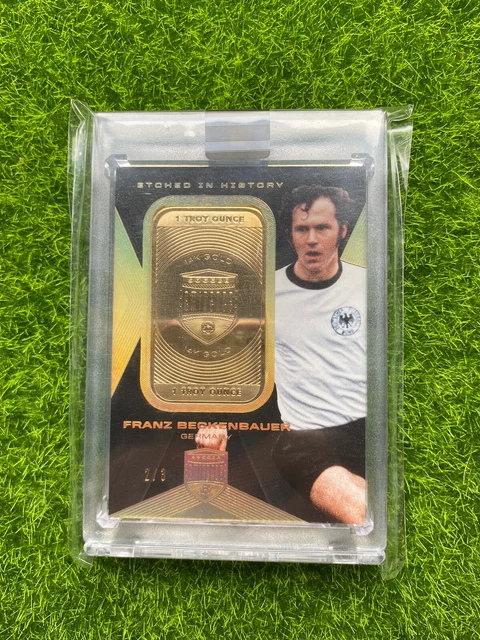 1 TROY OUNCE FRANZ BECKENBAUER GOLDBARREN PANINI 2/3