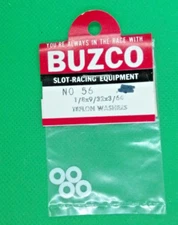 Slot Car Hardware 1/24 BUZCO #56 Teflon Washers 1/8 x 9/32 x 3/64", pkg. 4
