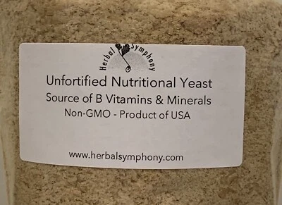 HERBAL SYMPHONY Non-GMO Unfortified Nutritional Yeast Fuhrman Vegan Bulk Non-fortified 5 / 10 lb