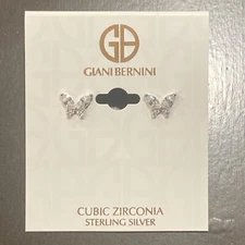 Giani Bernini Cubic Zirconia Butterfly Stud Sterling Silver Earrings