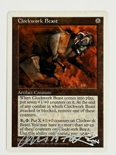 MTG Magic Clockwork Beast Signed Artist Proof x1 5th Edition 5ED Drew Tucker