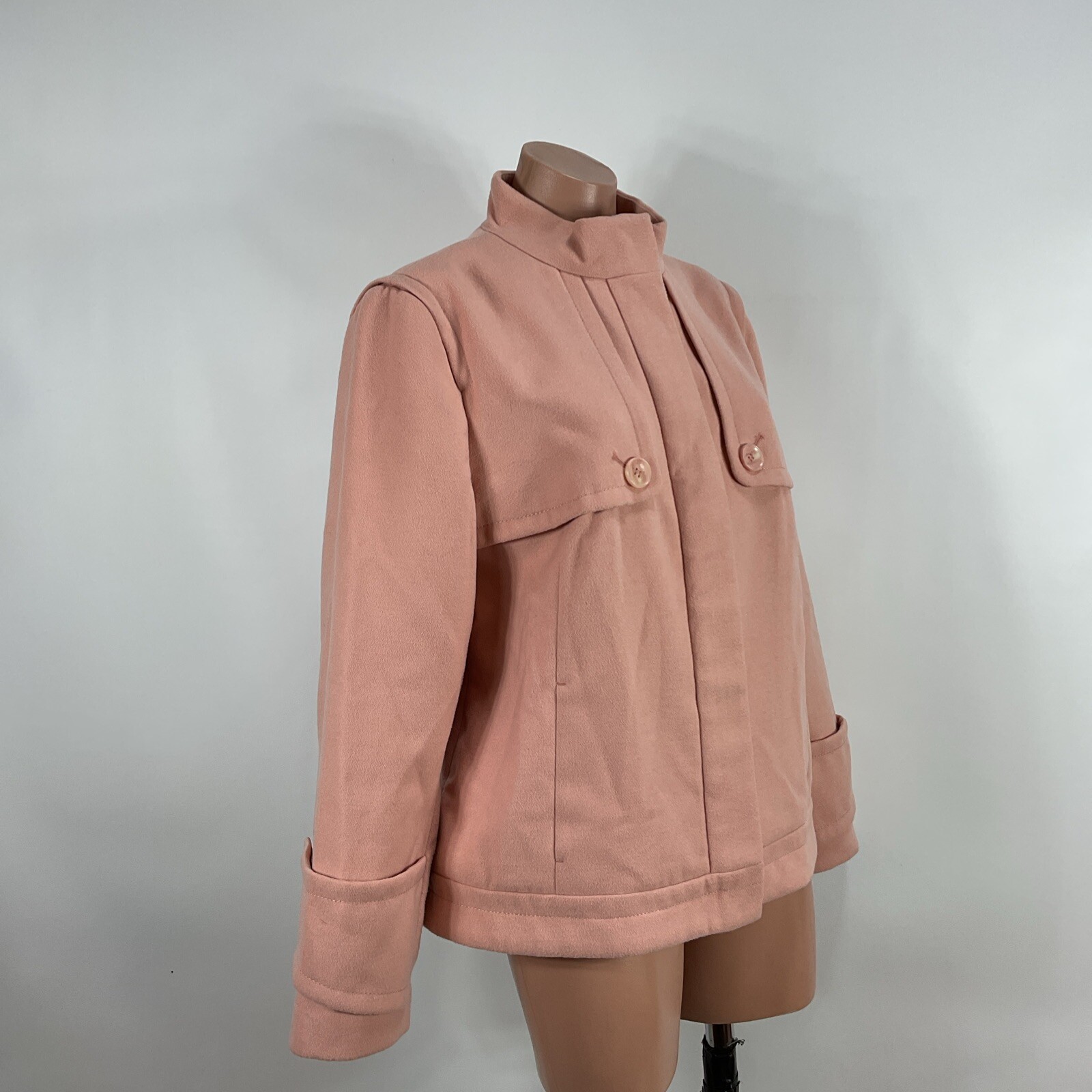 Chicos Size 2 LARGE Solid Pink Button Dressy Peac… - image 4