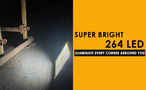 LED Solar Baustrahler Outdoor Campinglampe USB Flutlicht 15000mAh Akku PowerBank - Bild 10 von 12