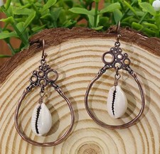 2 Bronze-tone Earring Set Bohemian Retro Drop Dangle Hook New Free Ship 7371