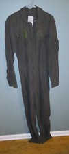 US Military CWU-27/P Flyers Coveralls 38L Flight Suit Sage Green Aviator Pilot