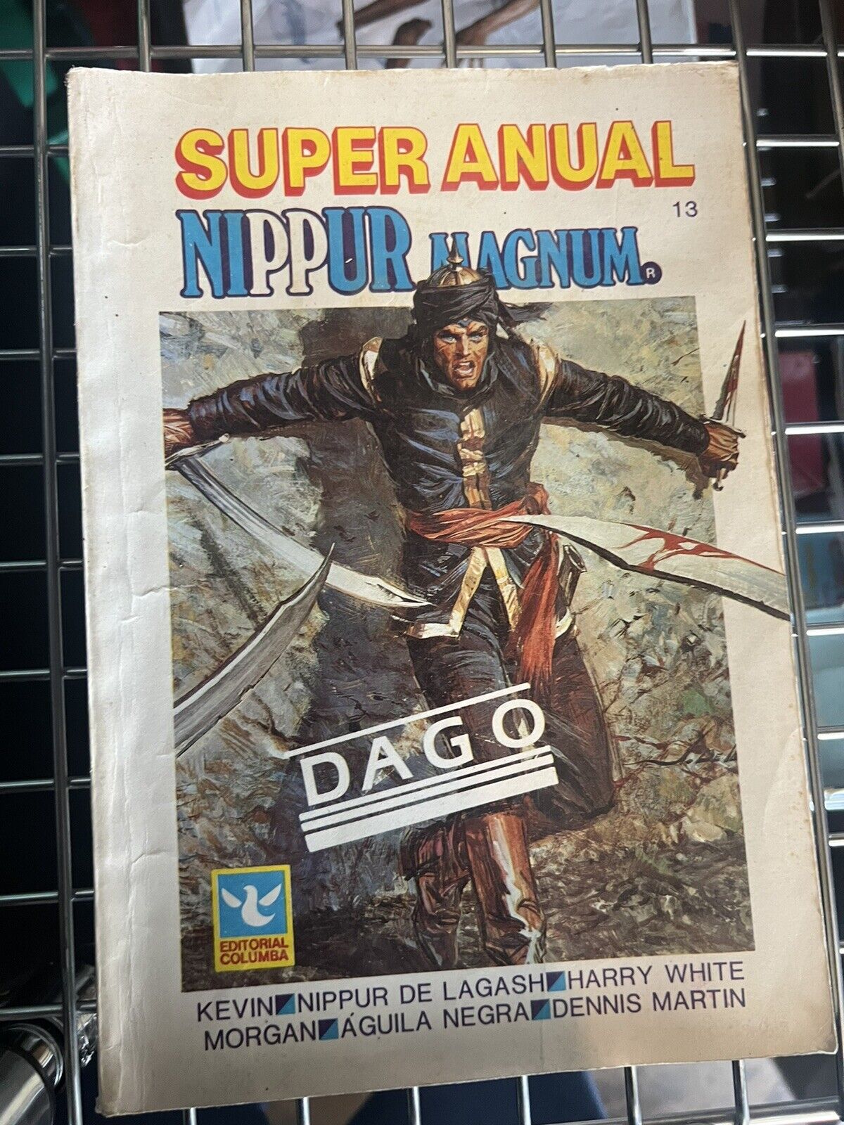 1987 Vintage Super Anual Comic Argentina Book Dago Nippur Magnum #13